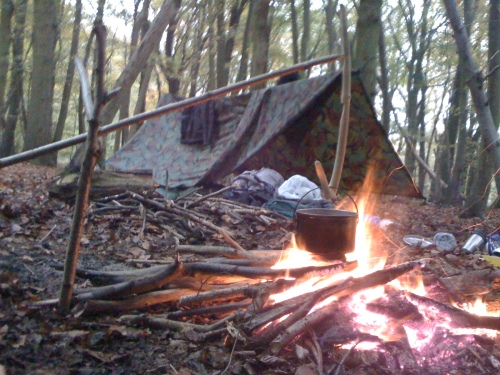 Bushcraft Camp and Fire